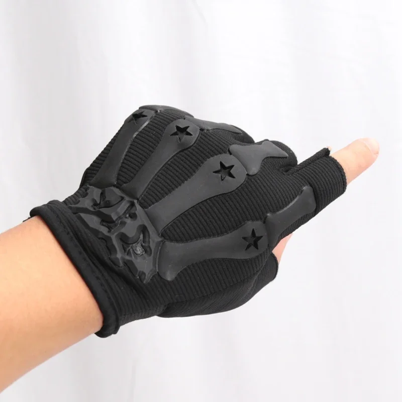 Men Riding Fingerless Gloves Non-slip Half Finger Tactical Gloves for Motorcycle Cycling Hiking Hunting Outdoor Sports Mittens
