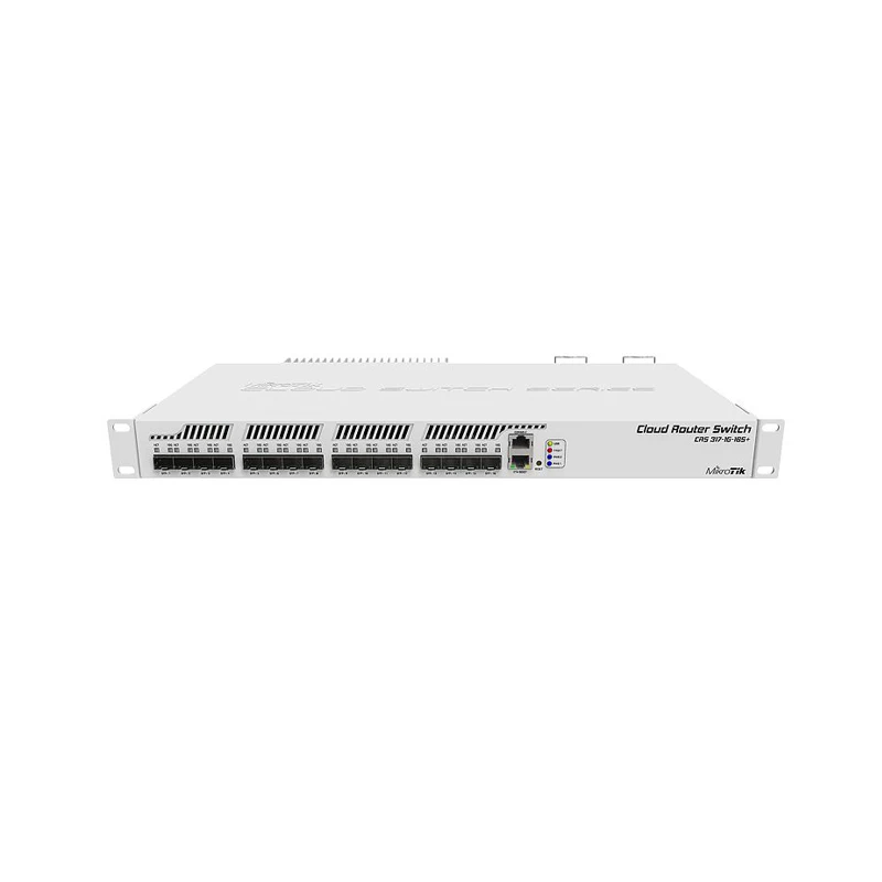 

Умный роутер MikroTik CRS317-1G-16S + RM, 1 гигабитная локальная сеть, 16 SFP + сетей, двухъядерный процессор 800 МГц, 1 ГБ ОЗУ, 1U в стойке