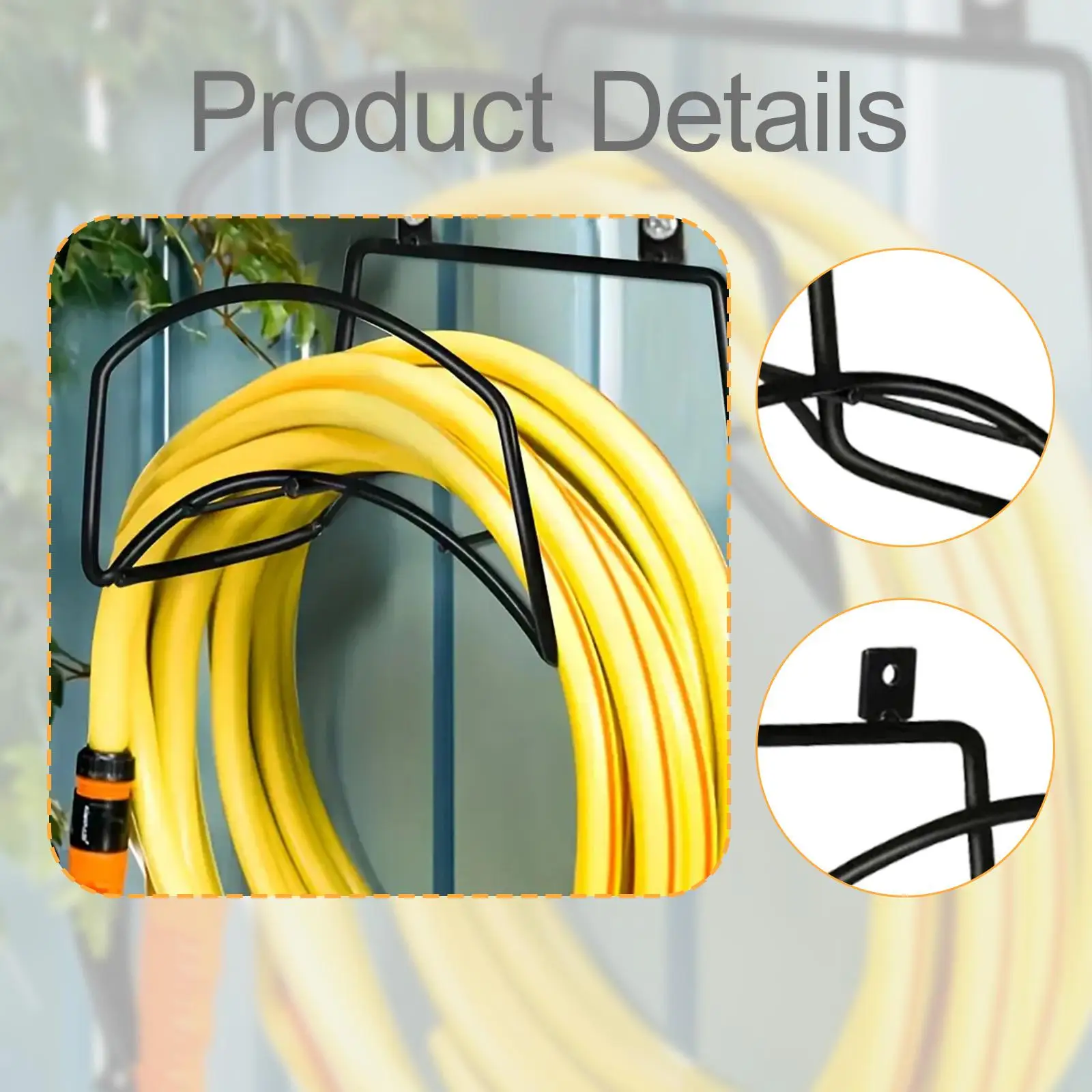 Garden Hose Holder Wall Mount Storage Rack Organizer for Park Home Backyard
