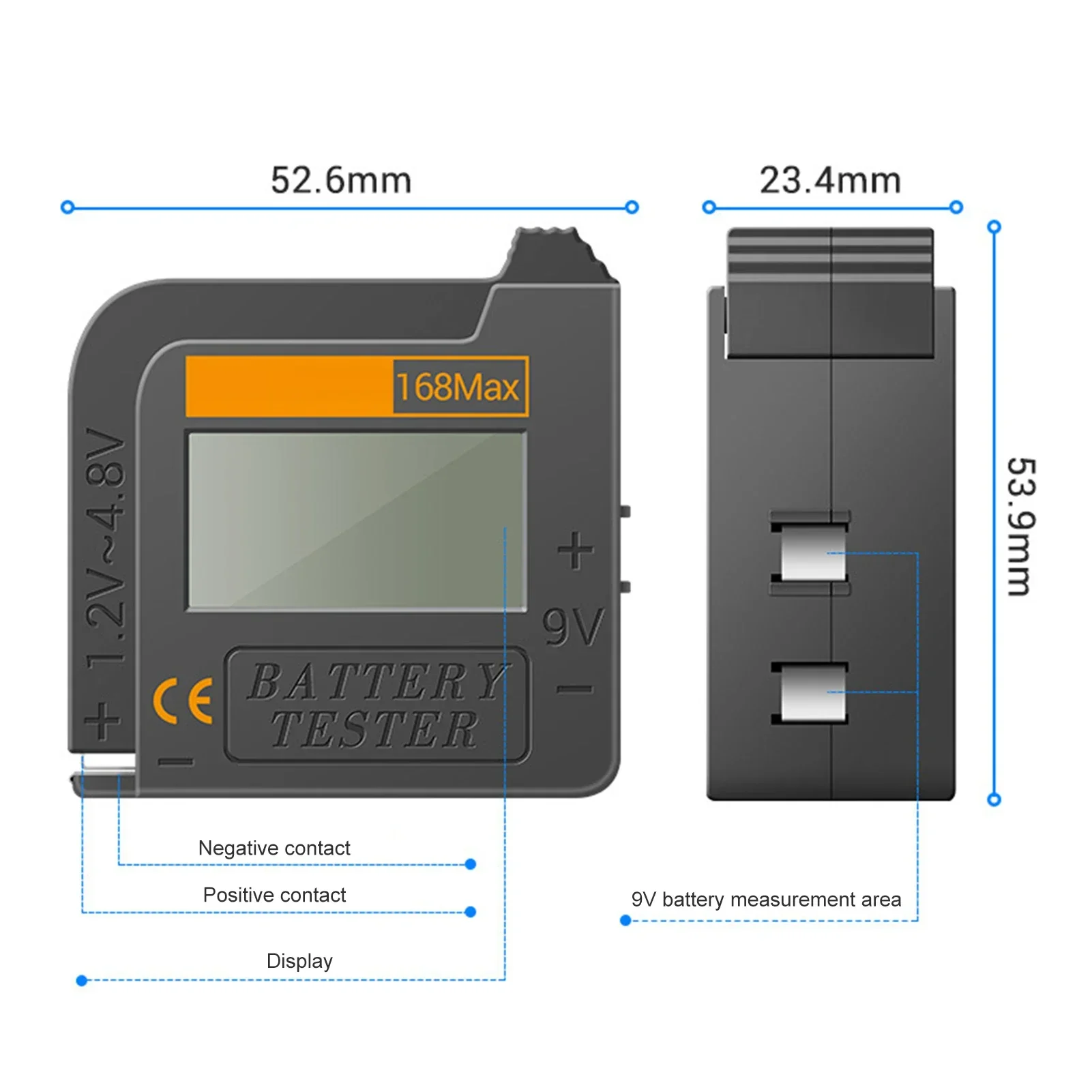 

Universal Digital Battery Tester Checker For All Battery C AA AAA D N 9V 6F22 and 1.5V button cell batterie Electrical Equipment