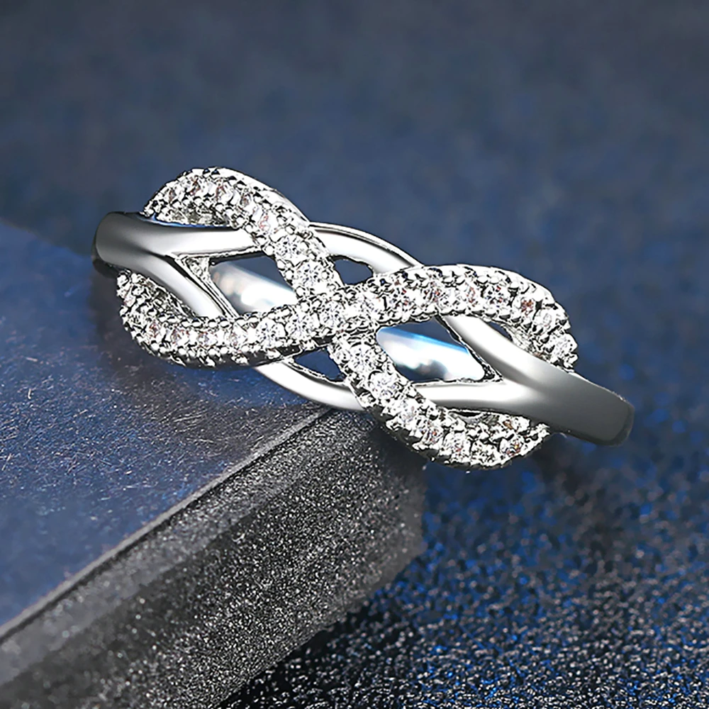 Wedding Ring Cubic Zirconia Hollowout for Women