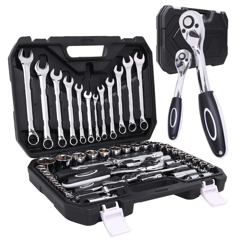JUNEFOR Keys Set Multitool Wrench Ratchet Spanners Set Hand Tool Set Universal Wrench Combination Tool Car Repair Tools Kit