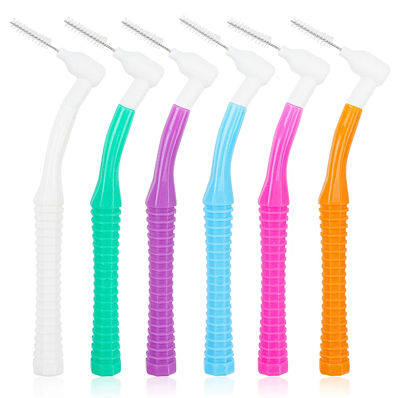 

10 Pcs L Shape Push-Pull Interdental Brush Orthodontic Toothpick Teeth Whitening Tooth Pick ToothBrush Oral Hygiene Care Tools