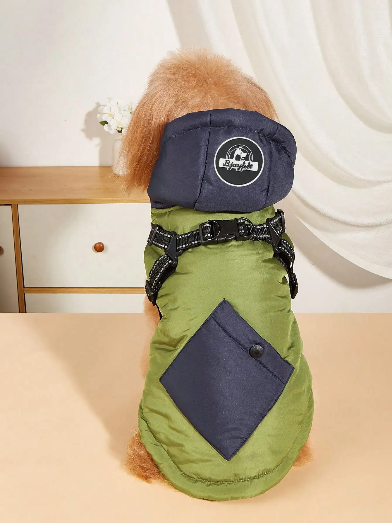 Warm Dog Jacket Hoodie Windproof Small Dog Coat Cotton Clothes