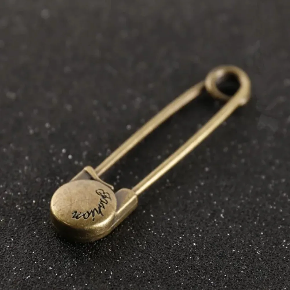 유니버설 빈티지 라운드 헤드 브로치 메탈 합금 패션 가디건 펜던트 브로치 빅 핀