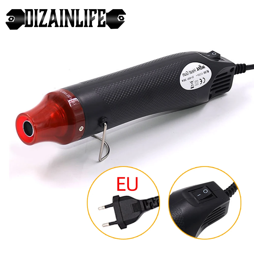Hot Air Gun Mini 220V 300W Soldering Temperature Blower Gun DIY Crafts Electric Power Hot Dryer Heat Shrink Tubing Car Wrap