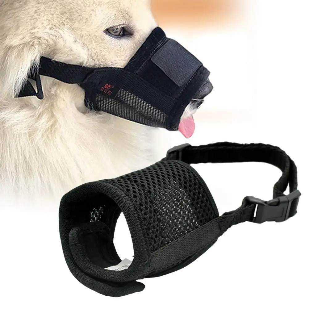 

Durable Dog Muzzle Comfortable Adjustable Dog Muzzle for Anti-barking Biting Control Nylon Straps Pet Mouth for Small for Breeds