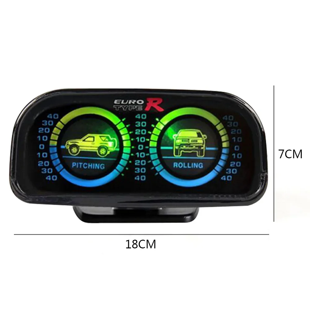 Compass Balance Level Slope Meter with Green Backlight Speedometer Compass Car Compass LED Inclinometer for Off Road 4x4 Vehicle