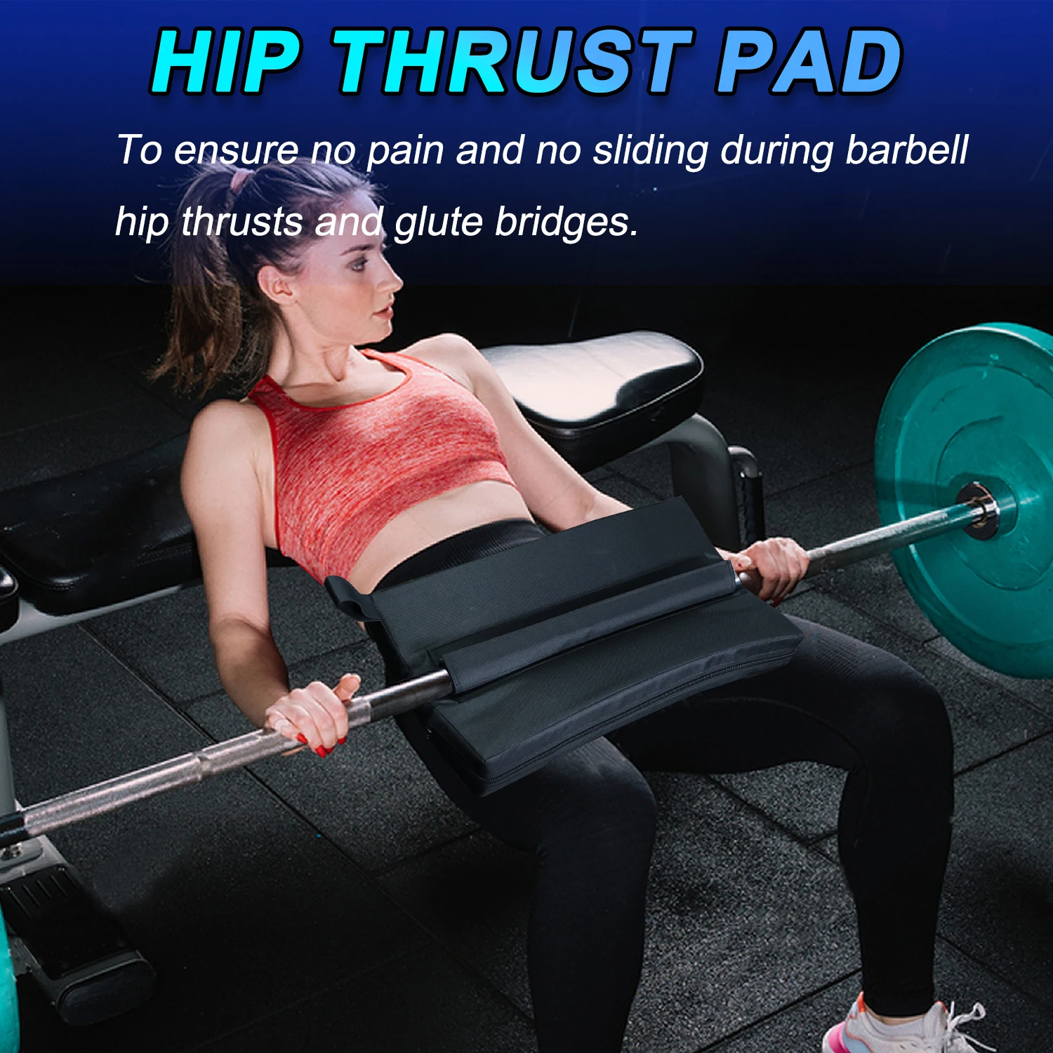 Square Hip Thrust Pad Extra Thick Foam Cushion for Barbell Weightlifting Hip Thrusts Glute Bridges Premium Home Gym Equipment 5