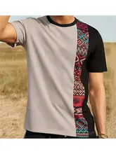  Men's Vintage Striped T-shirts Summer Short Sleeve Tee Shirts Fashion Casual Harajuku Tops Men Streetwears Loose Male Clothing 