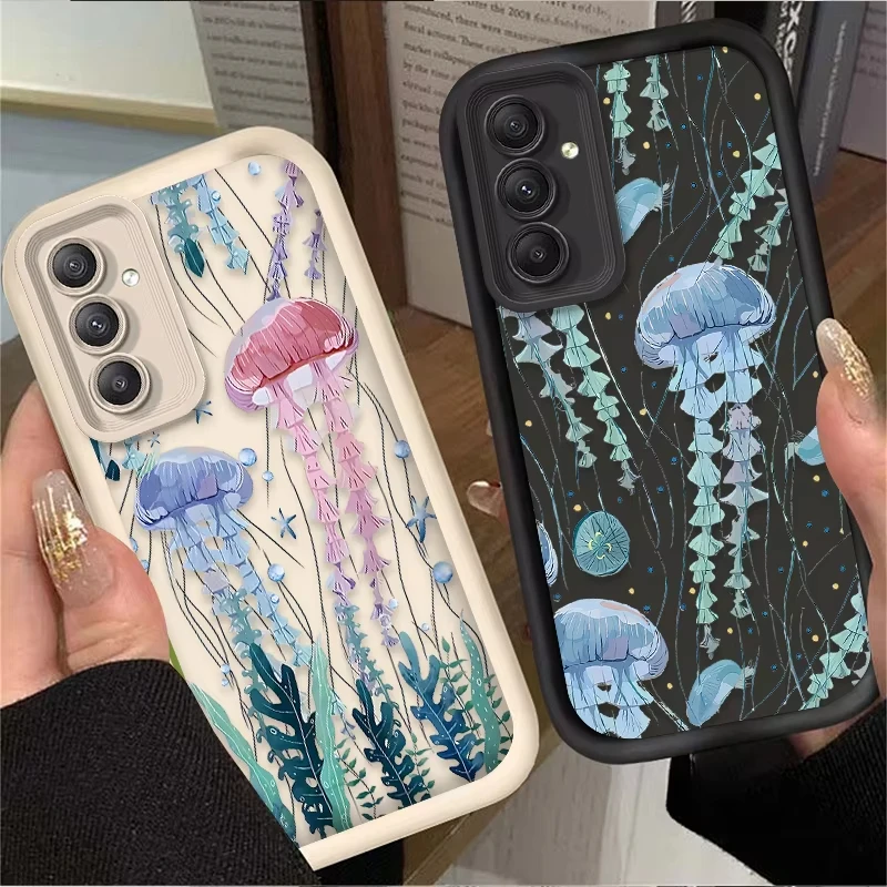 Luxury Blue Pink Jellyfish Phone Case Cover