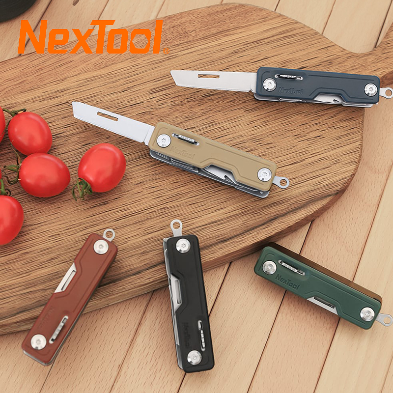NexTool 10 in 1 Folding Knife EDC Multi Tools Unpack Knife Scissors Screwdriver Home Outdoor Tools Survive Clip Sharp Cutter