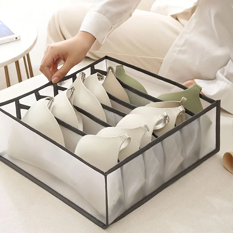 3 PCS- Compartmentalized Clothes Organizer Household CompartmentalizedUnderwearOrganizer 7/9/11 Compartment Jeans Bra Organizer 6