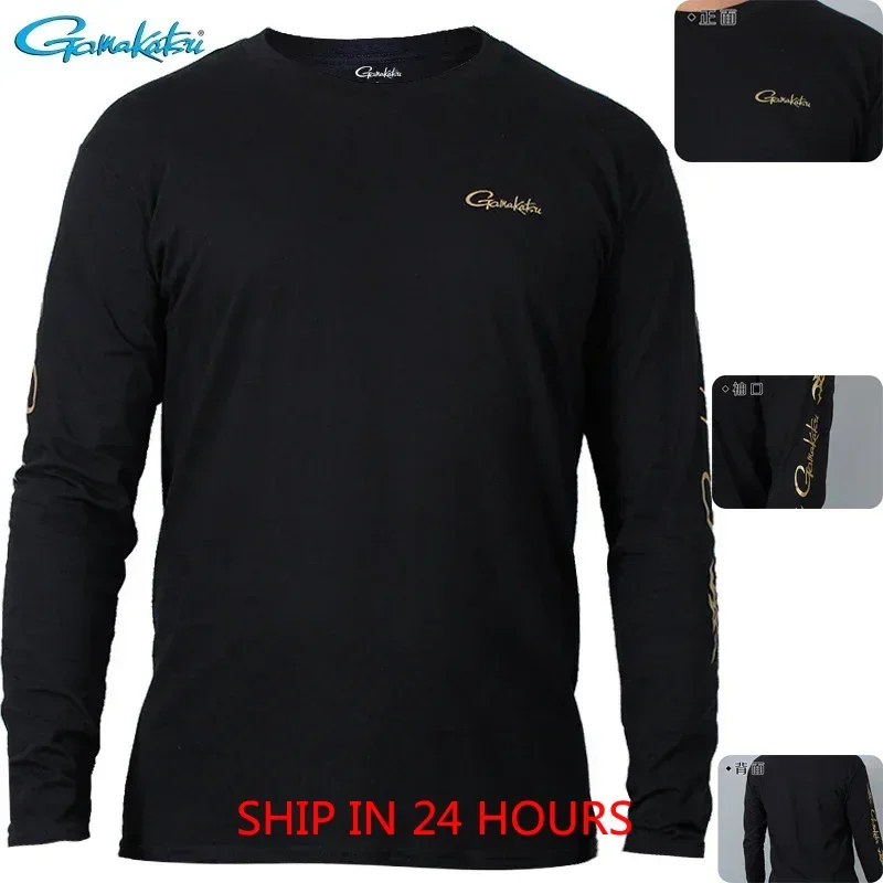 Fishing Shirt Fishing Clothes Spring Autumn Fishing Tshirt Long Sleeve Round Neck Breathable Fishing Top Quick Drying Anti-UV Clothing For