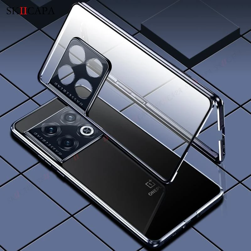For Oneplus 10 Pro Adsorption Tempered Glass Phone Case For