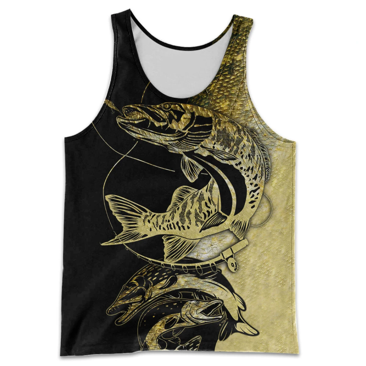Liebe Forelle Angeln 3D All Over Gedruckt Männer weste Sommer Harajuku Ärmelloses T-shirt Unisex Casual Polyester Tank Tops BX-66 – Detail 17