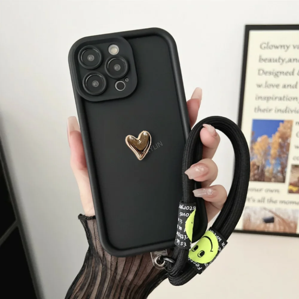 Gold Plated Heart Shaped Soft Shell with Hand Rope