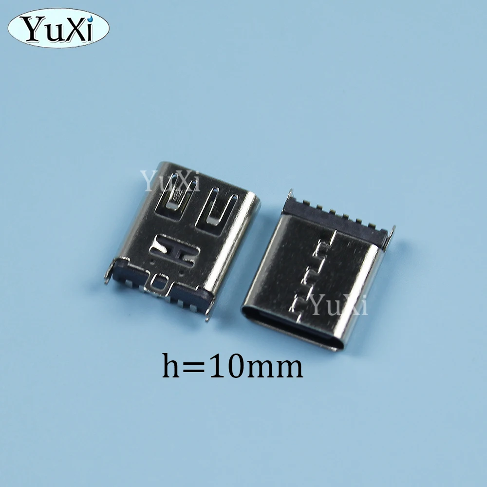10-Pack USB Type-C Vertical Female Sockets - Fast Charge High-Speed Connectors