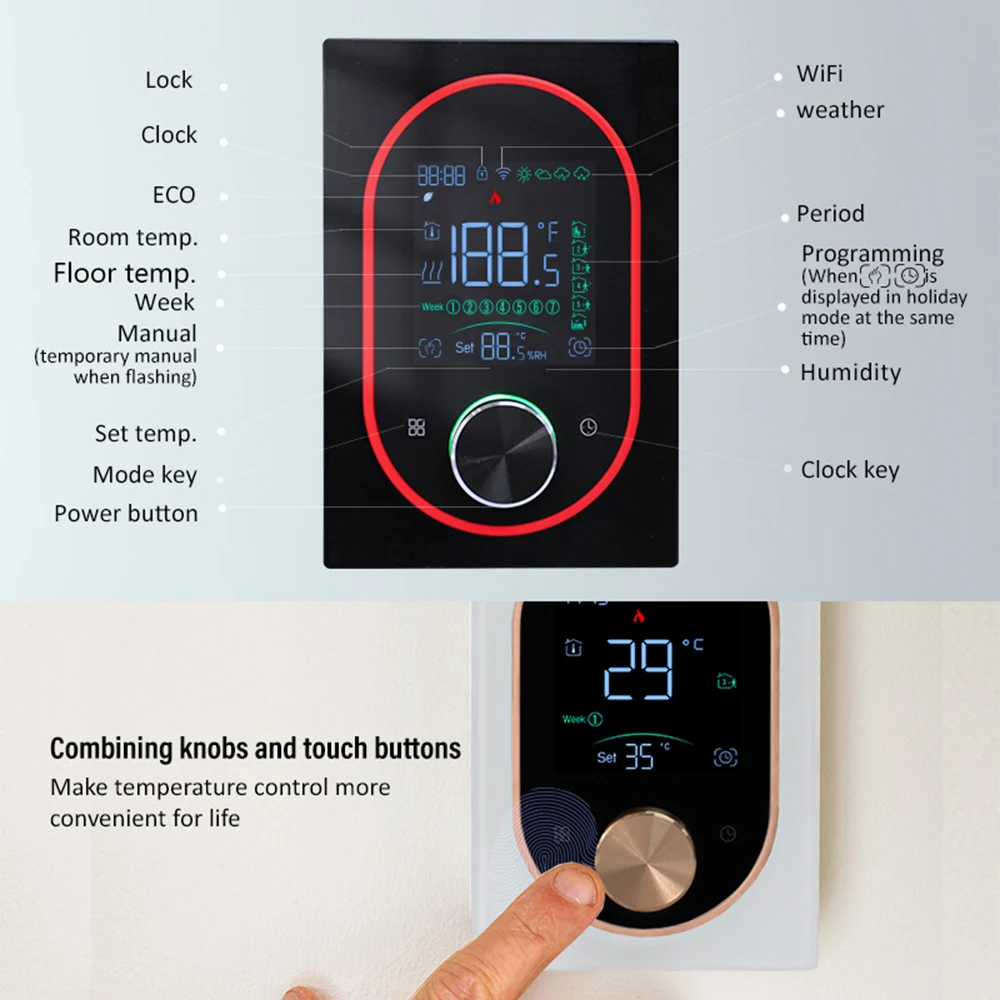 Tuya WiFi Thermostat Smart WiFi 5A/16A House Electric Heating