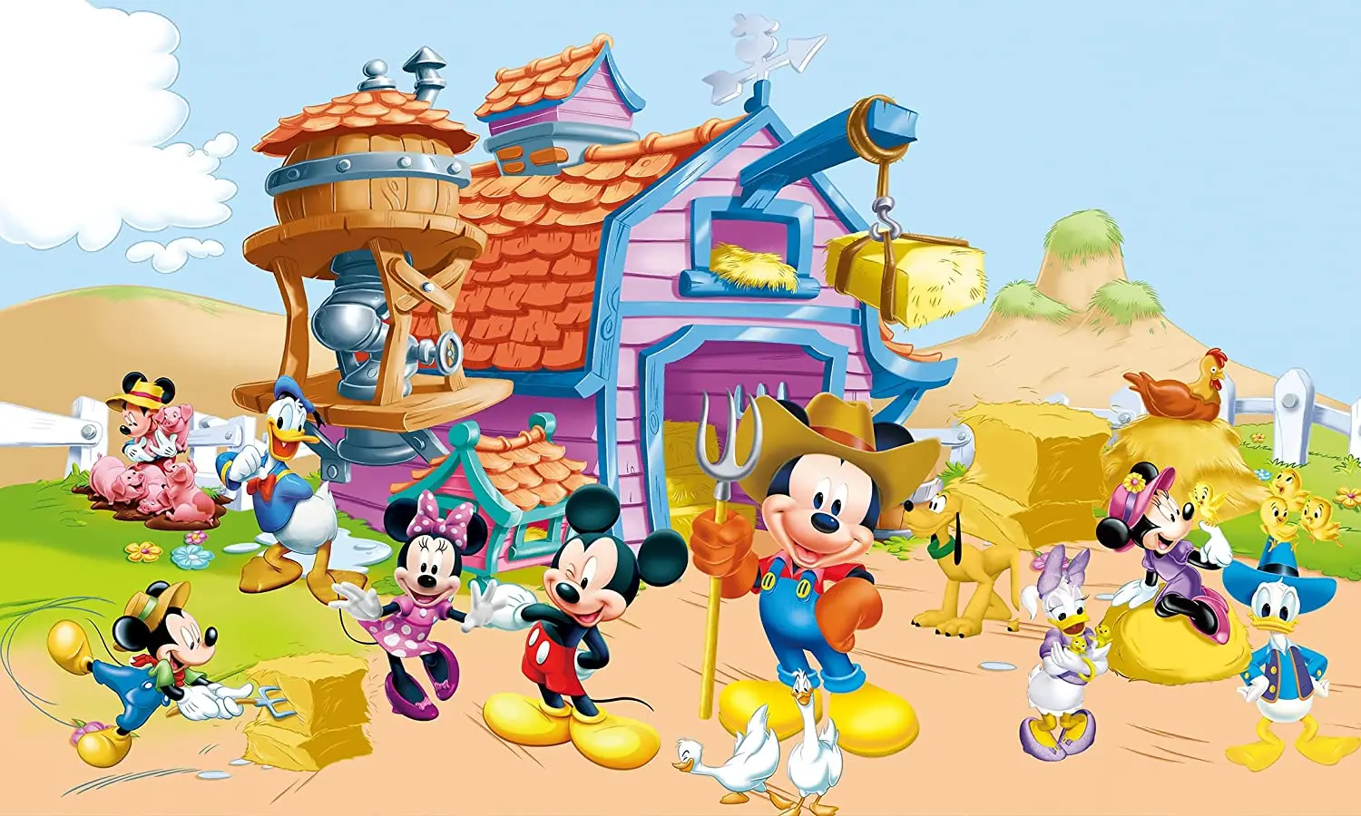 Unique Industries 59863 Plastic Mickey Mouse Door Poster, 60" X 27