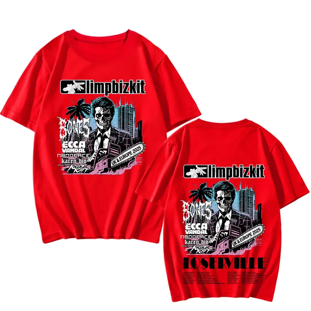 Limp Bizkit UK and Europe Tour 2025 T-shirt Rap Rock Vintage Cotton Tees New Enjoy First Tshirts Unisex Fashion Crewneck Clothes 6