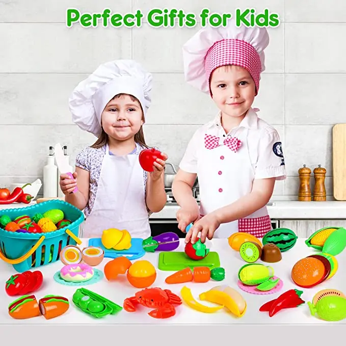 Food Toy Fruit Vegetable Seafood Pizza Hamber Cutting Toys Educational For Baby Gift Kids Toy 4