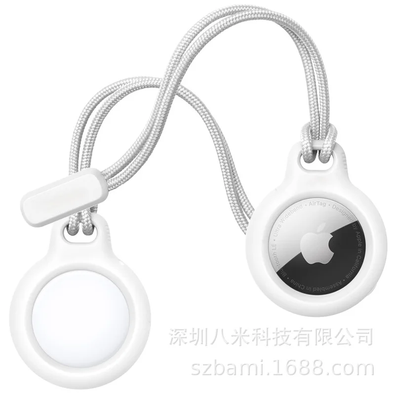 Secure Holder with Strap for Apple Airtag Case Protective Cover Bumper Tracker Accessories Anti-scratch Keychain Air tag case