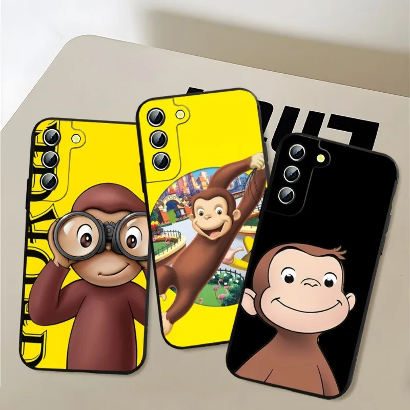 Custodia In Silicone Per Telefono George Monkey Per Samsung A23 A13 A03S A52 A53 A51 A12 A50 A33 A22 A31 A40 A32 A21 A81 A73 Cover