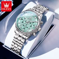 OLEVS 3669 Women Watch Original Business Automatic Date Waterproof Chronograph Top Luxury Elegant HD Diamond Women Quartz Watch