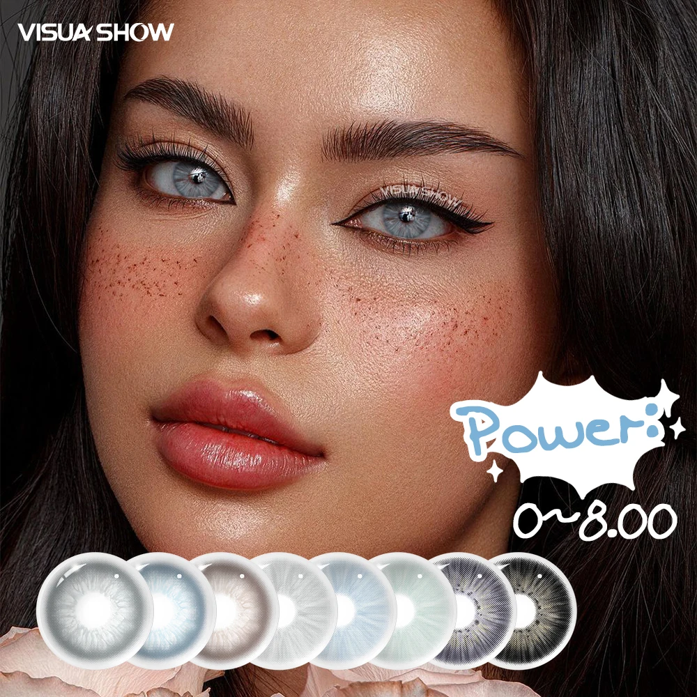 

VISUASHOW Meta Series Myopia Contact Lenses -1.00 to -8.00 Natural Color Lens Eyes 2pcs Yearly colored Color Contacts For Beauty