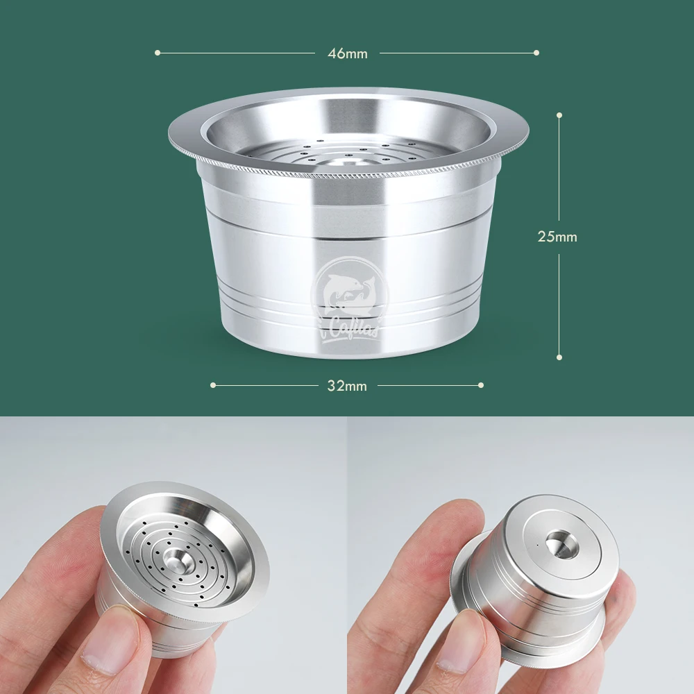 for Cafissimo kfee Caffitaly Reusable Coffee Pods Stainless Steel Espresso Refillable Capsule Filters for 3 Hearts Lov Passione