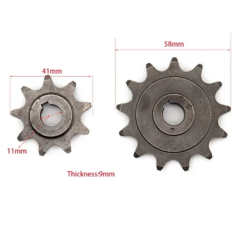 

Electric Scooter 9T 13T 25H 410 420 Sprocket For 25H Chain Motor Pinion Gear MY1020 BM1109 MY1016Z MY1018 DC Motor