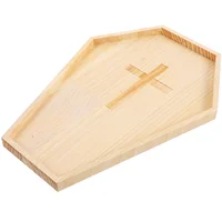 Wooden Tray Halloween Coffin Food Serving Board Decorative Dessert Plate Wood Fruit Salad Tray Wooden Plate Home Decor 1
