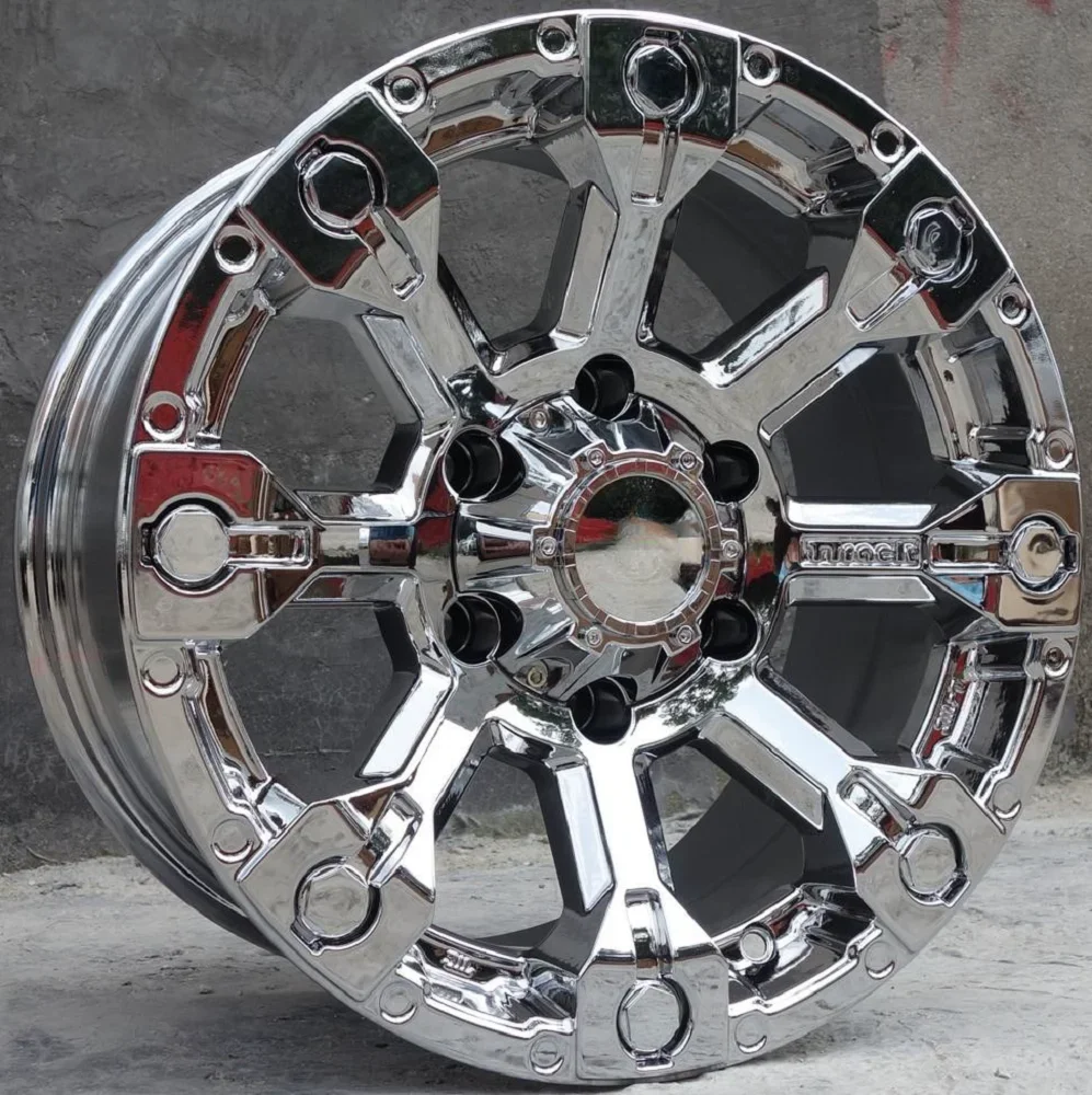 

Chrome 4X4 16 Inch 16x8.0 6x139.7 ET 10 Off-Road Wheel Hub Alloy Rims