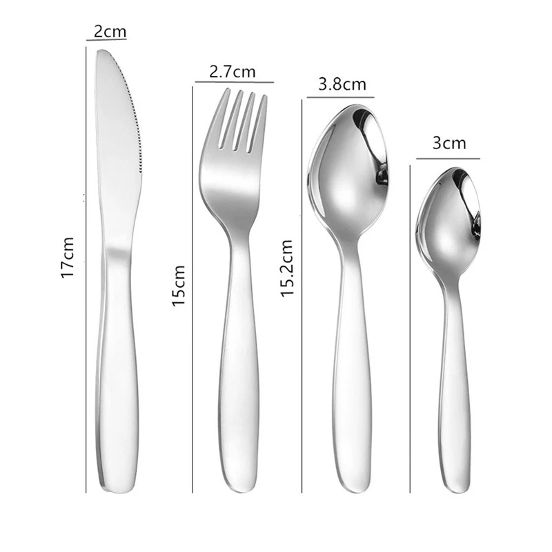 304 Stainless Steel Cutlery Set For Children Western-style Cute Kid Knives Forks Spoons Dinnerware Set Utensils for kitchen