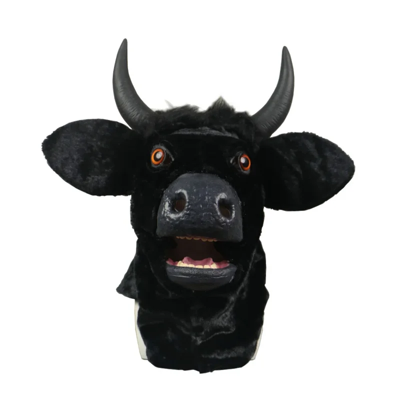 

Cosplay Animal Mask Cow Open Mouth Movable Face Latex Bull Halloween Mask Masquerade Party Adult Prop