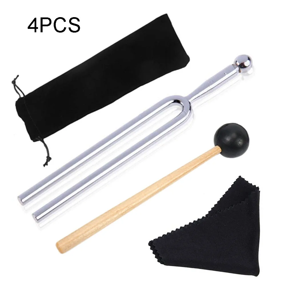 New Practical Violin Tuning Fork A440Hz Black/Silver For Healing Kit Multifunctional Sensory Set W/Cleaning Cloth