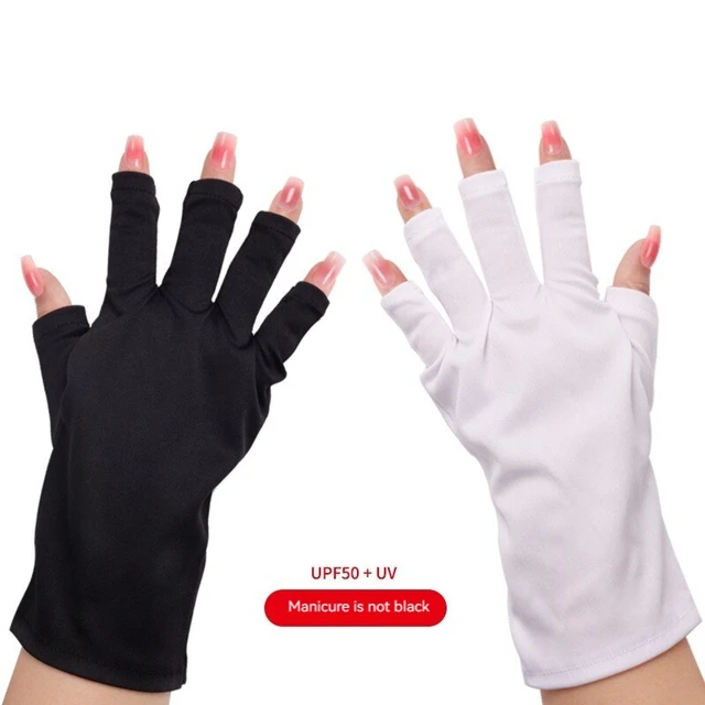 Nail Tools Anti-ultraviolet Uv Gloves Sun Black Half Exposed