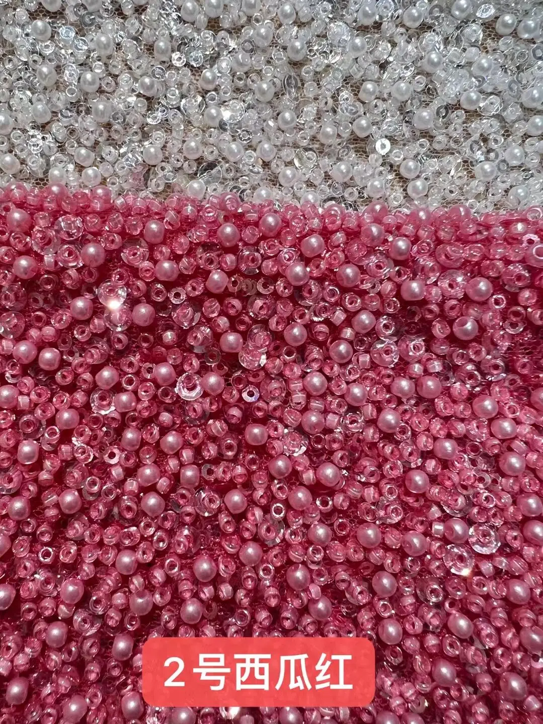 

African Lace Fabric with beads S-13087010 Embroidery Nigerian Lace Fabric with Sequins Material For Dress