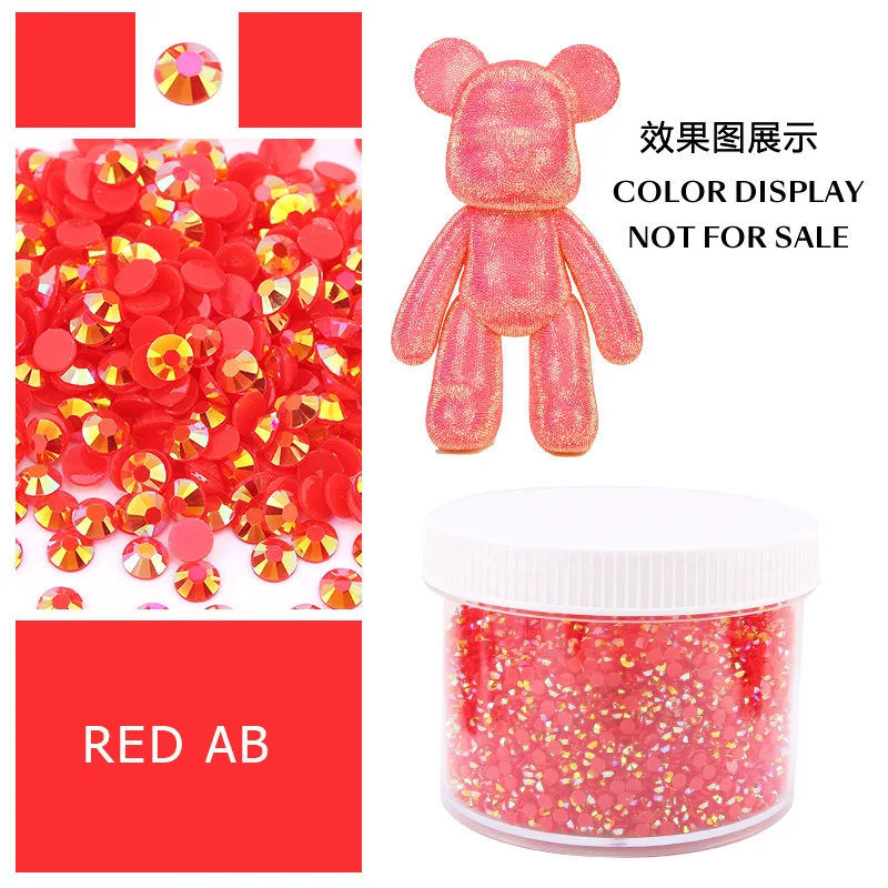 Large Box of Assorted Jelly AB Resin Non-Hot Fix Flat Back Rhinestones