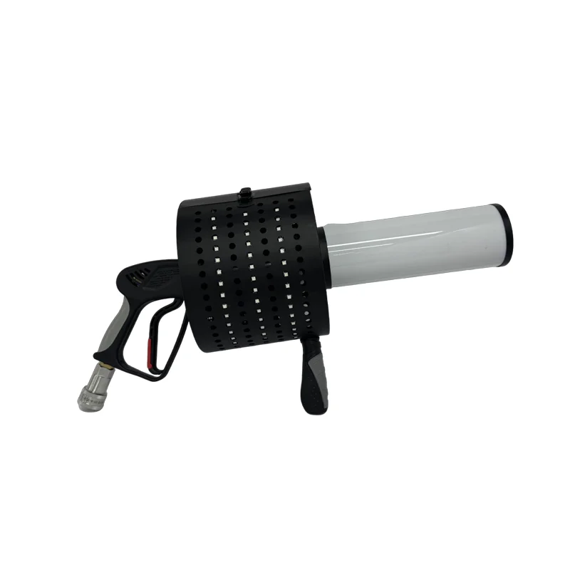 Pistola de confete com led pistola de co2 equipamento de dj pistola de ar de confete elétrica pistola de co2 equipamento original de dj