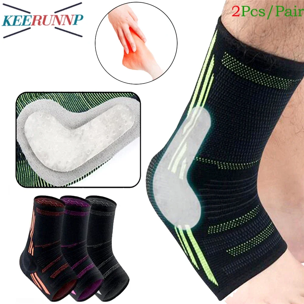 

2Pcs Ankle Support Braces Elasticity Running Sports Safety Pressurized Basketball Ankle Protective Anti Ankle Sprain Foot Covers