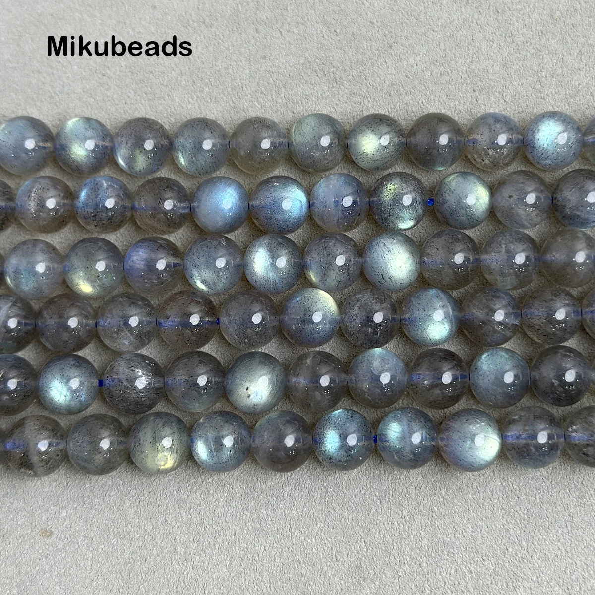 8mm AA Madagascar Labradorite Smooth Round Loose Beads For Making Jewelry DIY Stone Necklace Strand
