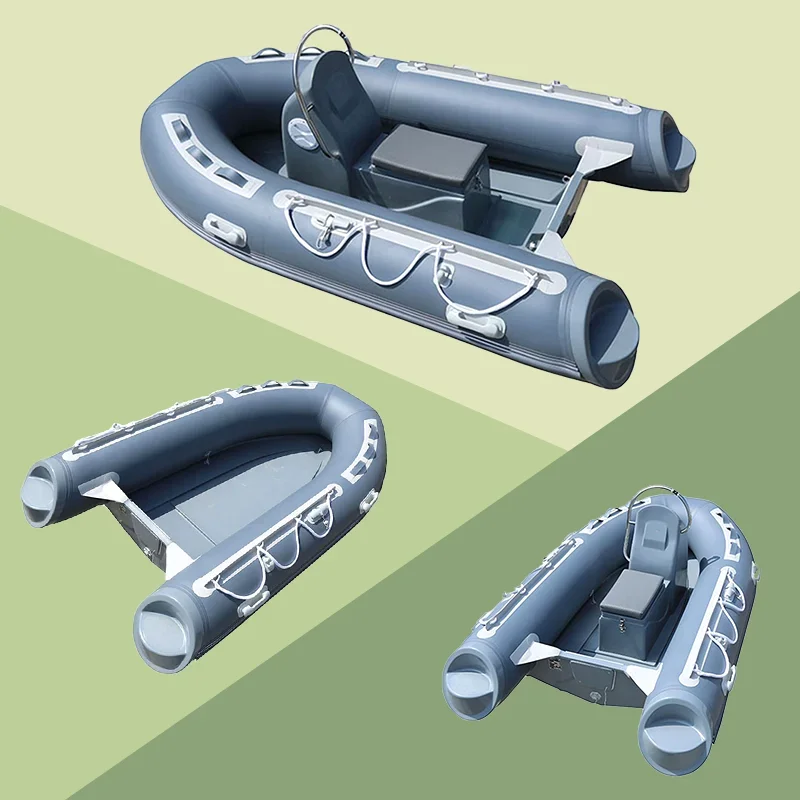 inflatable boat fishing rowing inflatable boats 2.7m rigid hull hypalon fiberglass rib boat