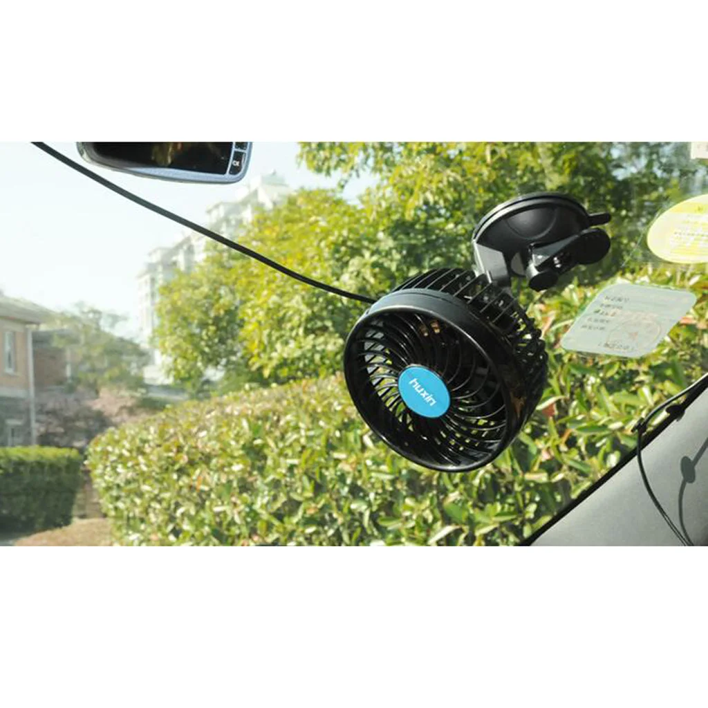 Car Windshield Electric Fan Cooling System Adjustable 24V 6'' single head Universal Sucker electric fan car fan