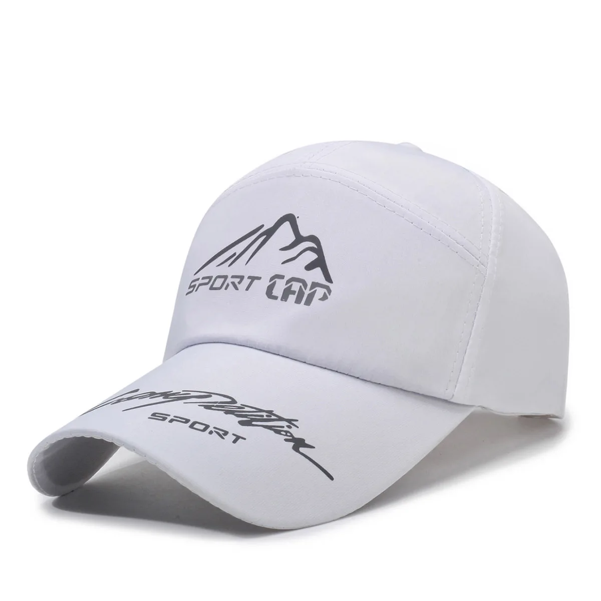 Special Brim Fishing Sun Hat for Men, Uv Protection, Quick-Drying, Velcro Fishing Baseball Cap, Long Brim, Sun Protection, Fashionable for Hiking and Camping