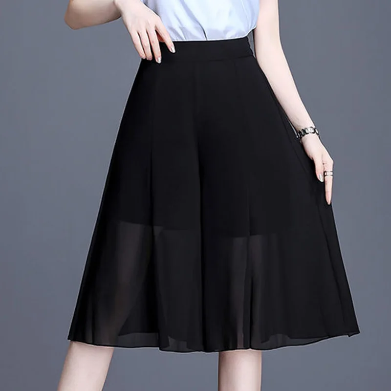 Fashion Loose Elastic High Waist Korean Polka Dot Pants Women's 2023 New Office Lady Commute Oversized All-match Casual Capris