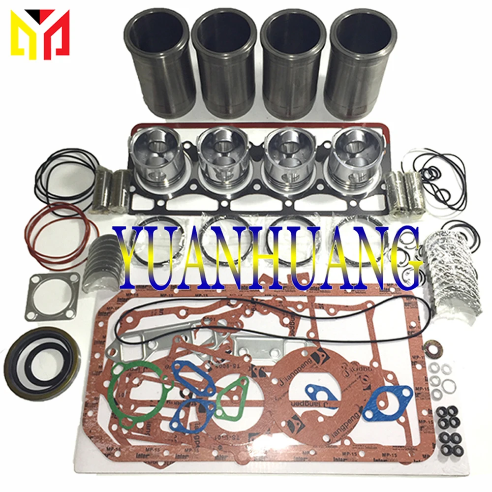 

4M50 Engine Overhaul Rebuild Kit with Full Gasket Kit Cylinder Liner Main Bearing Piston for Mitsubishi Connecting Rod Bearing