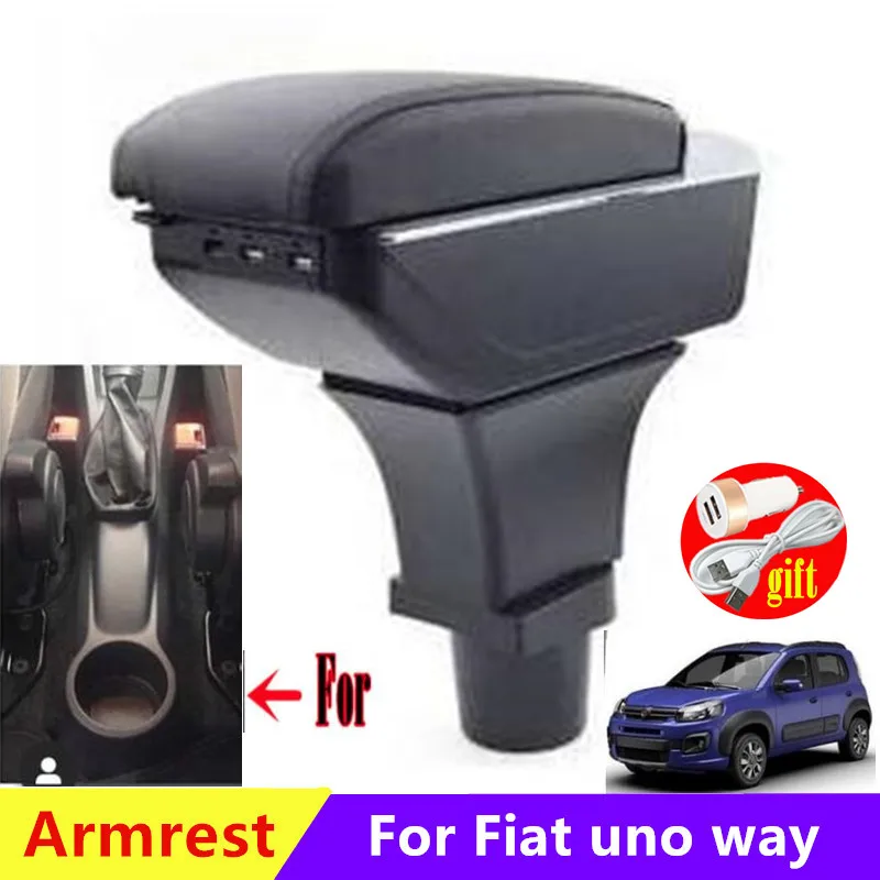For Fiat uno Armrest Box For Fiat uno way Armrest box central Storage box Interior Retrofit with USB Car - AliExpress