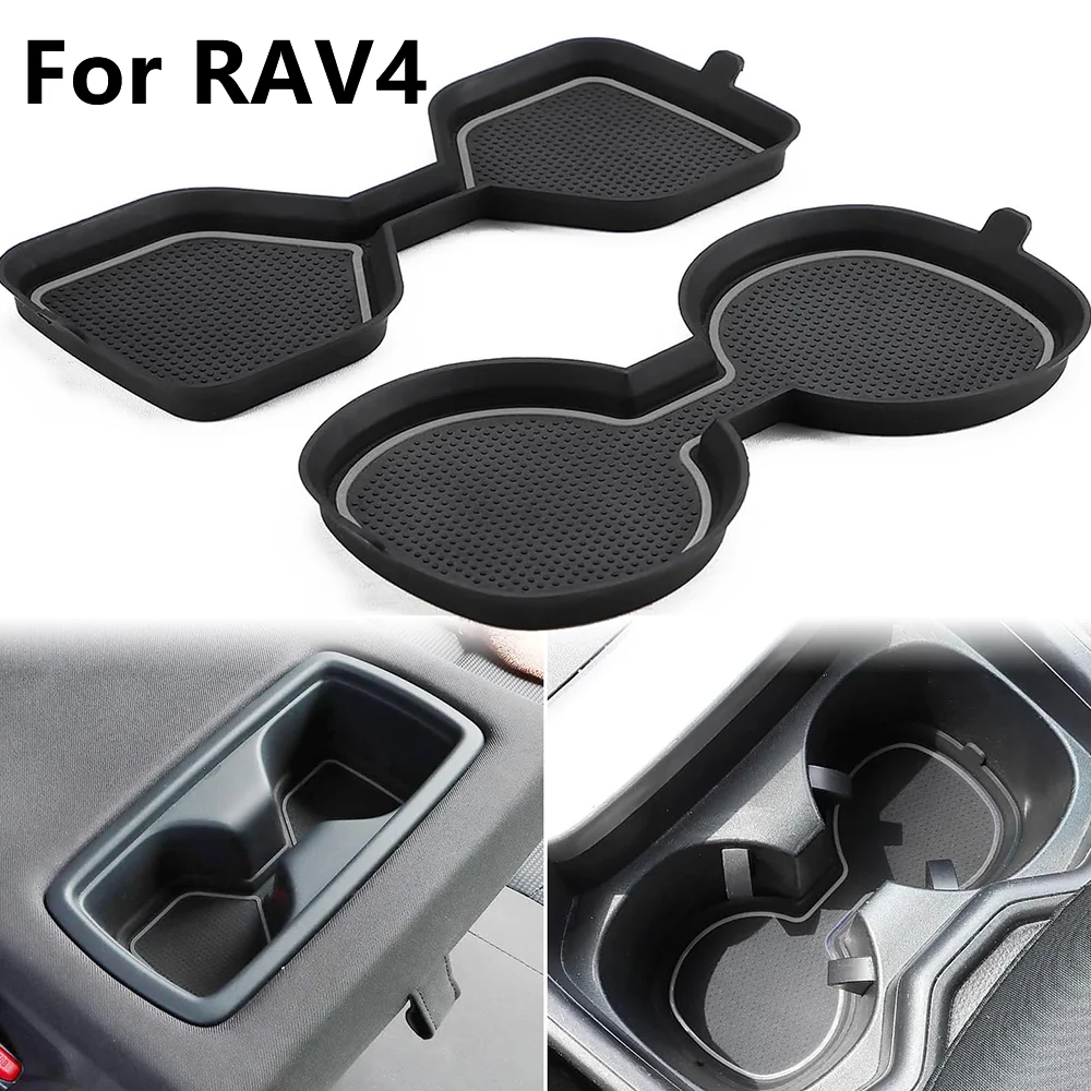 Car Cup Slot Holder Coaster Toyota RAV4 No Slip Silica Pad Car Interior Accessories cup holder coasters car coaster pads
